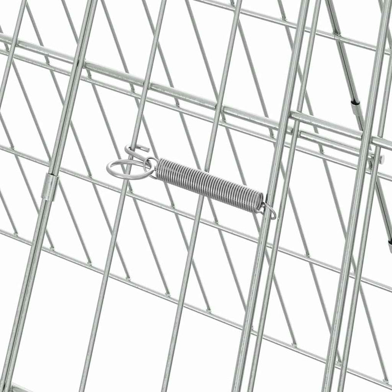 vidaXL Nyúl Ketrec Ezüst 650 x 55 x 55 cm Horganyzott acél