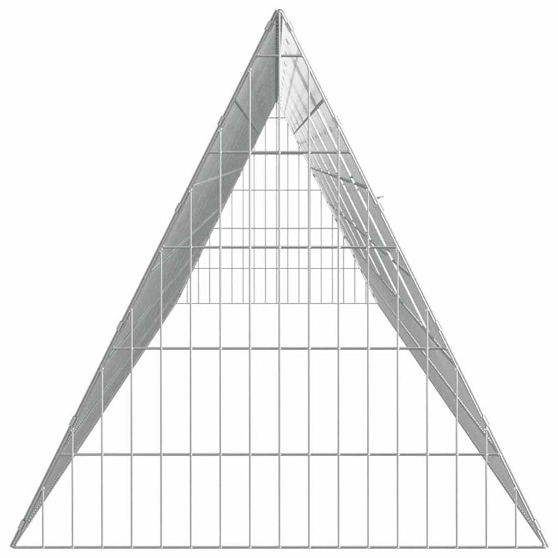 vidaXL Nyúl Ketrec Ezüst 650 x 55 x 55 cm Horganyzott acél