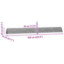 vidaXL Nyúl Ketrec Ezüst 650 x 55 x 55 cm Horganyzott acél