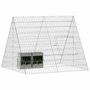 vidaXL Nyúl Ketrec Ezüst 110 x 100 x 85 cm Horganyzott acél