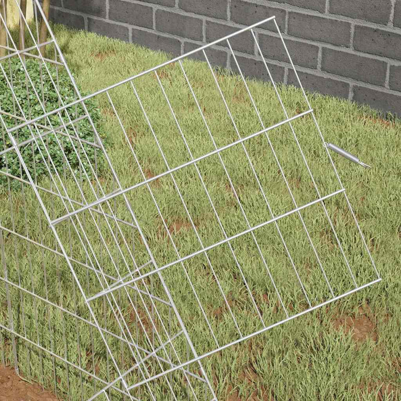 vidaXL Nyúl Ketrec Ezüst 215 x 100 x 85 cm Horganyzott acél