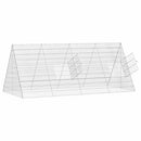 vidaXL Nyúl Ketrec Ezüst 215 x 100 x 85 cm Horganyzott acél