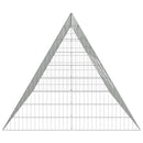 vidaXL Nyúl Ketrec Ezüst 215 x 100 x 85 cm Horganyzott acél