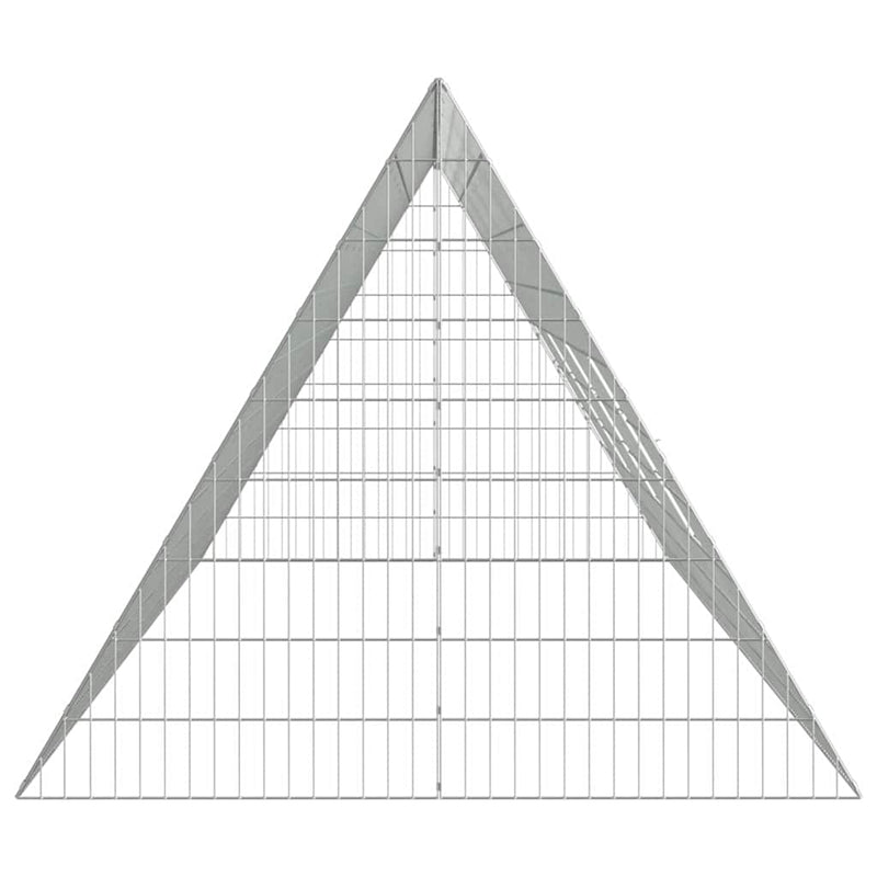 vidaXL Nyúl Ketrec Ezüst 215 x 100 x 85 cm Horganyzott acél