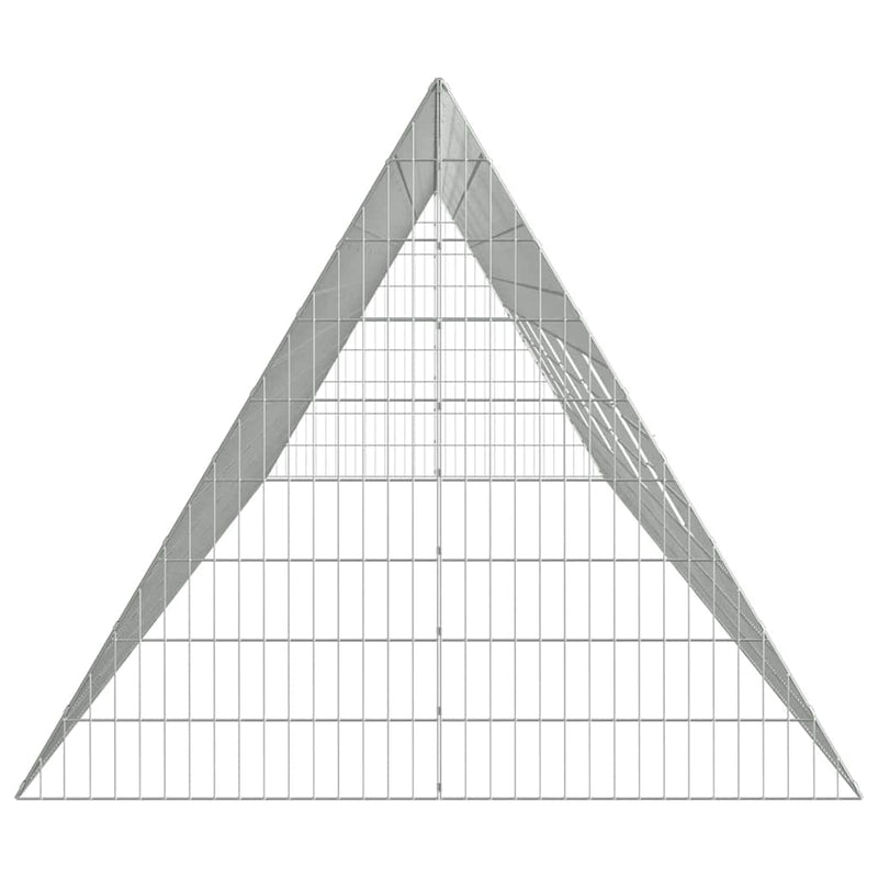 vidaXL Nyúl Ketrec Ezüst 215 x 100 x 85 cm Horganyzott acél