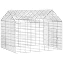 vidaXL Nyúl Ketrec Ezüst 400 x 78 x 78 cm Horganyzott acél