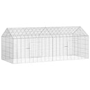 vidaXL Nyúl Ketrec Ezüst 200 x 78 x 78 cm Horganyzott acél