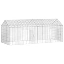 vidaXL Nyúl Ketrec Ezüst 200 x 78 x 78 cm Horganyzott acél