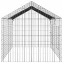 vidaXL Nyúl Ketrec Ezüst 200 x 78 x 78 cm Horganyzott acél