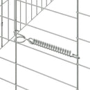 vidaXL Nyúl Ketrec Ezüst 400 x 78 x 78 cm Horganyzott acél