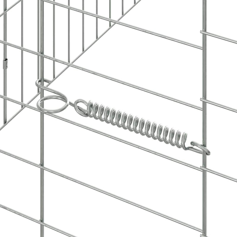 vidaXL Nyúl Ketrec Ezüst 400 x 78 x 78 cm Horganyzott acél