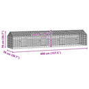 vidaXL Nyúl Ketrec Ezüst 400 x 78 x 78 cm Horganyzott acél