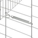 vidaXL Nyúl Ketrec Ezüst 400 x 78 x 78 cm Horganyzott acél