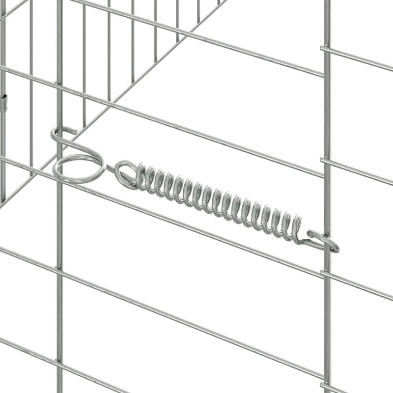 vidaXL Nyúl Ketrec Ezüst 400 x 78 x 78 cm Horganyzott acél