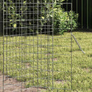 vidaXL Nyúl Ketrec Ezüst 400 x 78 x 78 cm Horganyzott acél