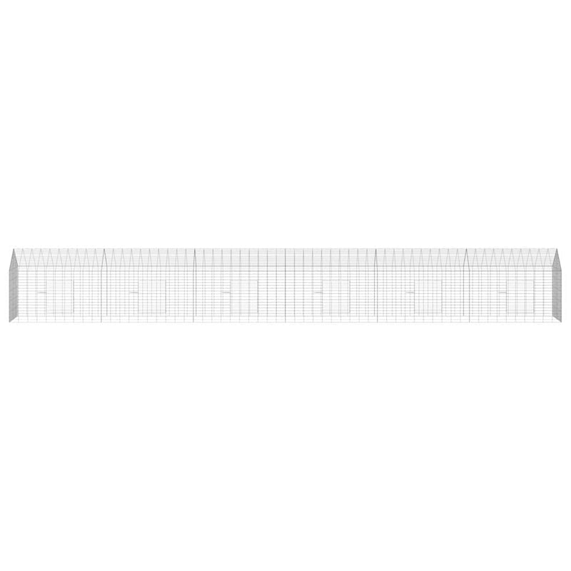 vidaXL Nyúl Ketrec Ezüst 400 x 78 x 78 cm Horganyzott acél