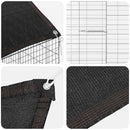 vidaXL Nyúl Ketrec Ezüst 400 x 78 x 78 cm Horganyzott acél