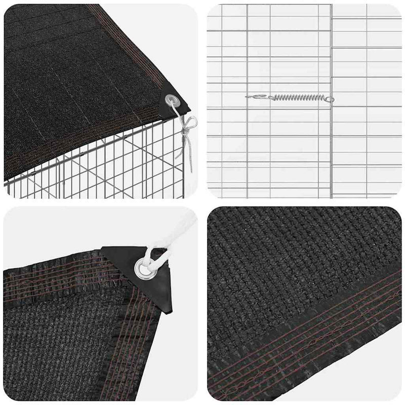 vidaXL Nyúl Ketrec Ezüst 400 x 78 x 78 cm Horganyzott acél