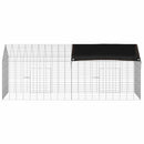 vidaXL Nyúl Ketrec Ezüst 200 x 78 x 78 cm Horganyzott acél