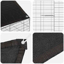 vidaXL Nyúl Ketrec Ezüst 400 x 78 x 78 cm Horganyzott acél