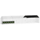 vidaXL Nyúl Ketrec Ezüst 400 x 78 x 78 cm Horganyzott acél