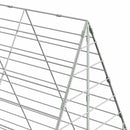 vidaXL Nyúl Ketrec Ezüst 400 x 100 x 210 cm Horganyzott acél