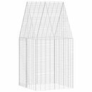 vidaXL Nyúl Ketrec Ezüst 100 x 100 x 210 cm Horganyzott acél