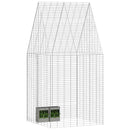 vidaXL Nyúl Ketrec Ezüst 100 x 100 x 210 cm Horganyzott acél