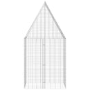 vidaXL Nyúl Ketrec Ezüst 400 x 100 x 210 cm Horganyzott acél