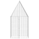vidaXL Nyúl Ketrec Ezüst 100 x 100 x 210 cm Horganyzott acél