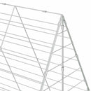 vidaXL Nyúl Ketrec Ezüst 400 x 100 x 210 cm Horganyzott acél