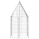 vidaXL Nyúl Ketrec Ezüst 400 x 100 x 210 cm Horganyzott acél