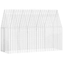 vidaXL Nyúl Ketrec Ezüst 300 x 100 x 210 cm Horganyzott acél