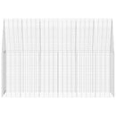 vidaXL Nyúl Ketrec Ezüst 300 x 100 x 210 cm Horganyzott acél