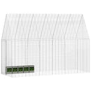 vidaXL Nyúl Ketrec Ezüst 300 x 100 x 210 cm Horganyzott acél