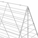 vidaXL Nyúl Ketrec Ezüst 400 x 100 x 210 cm Horganyzott acél