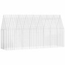 vidaXL Nyúl Ketrec Ezüst 400 x 100 x 210 cm Horganyzott acél
