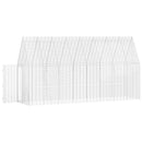 vidaXL Nyúl Ketrec Ezüst 400 x 100 x 210 cm Horganyzott acél
