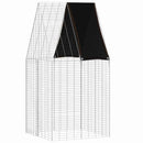 vidaXL Nyúl Ketrec Ezüst 100 x 100 x 210 cm Horganyzott acél