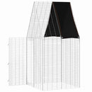 vidaXL Nyúl Ketrec Ezüst 100 x 100 x 210 cm Horganyzott acél