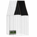 vidaXL Nyúl Ketrec Ezüst 100 x 100 x 210 cm Horganyzott acél