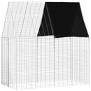 vidaXL Nyúl Ketrec Ezüst 200 x 100 x 210 cm Horganyzott acél