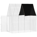 vidaXL Nyúl Ketrec Ezüst 200 x 100 x 210 cm Horganyzott acél