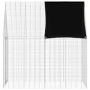 vidaXL Nyúl Ketrec Ezüst 200 x 100 x 210 cm Horganyzott acél