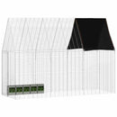 vidaXL Nyúl Ketrec Ezüst 300 x 100 x 210 cm Horganyzott acél