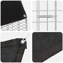 vidaXL Nyúl Ketrec Ezüst 400 x 100 x 210 cm Horganyzott acél