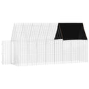 vidaXL Nyúl Ketrec Ezüst 400 x 100 x 210 cm Horganyzott acél