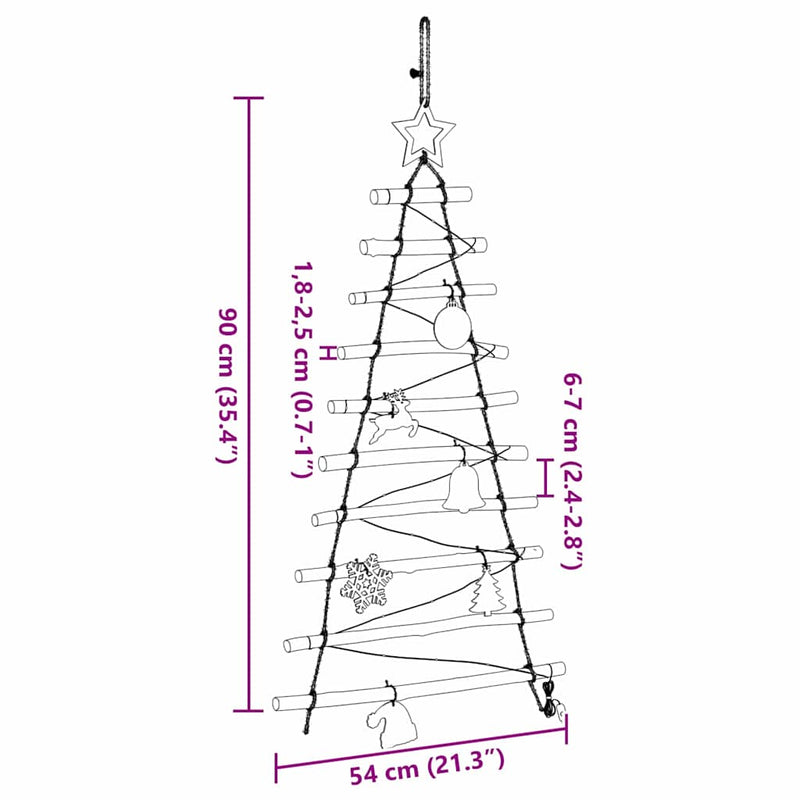 vidaXL Karácsonyfa 30 LED-del Természetes 90 cm tömör kőrisfa