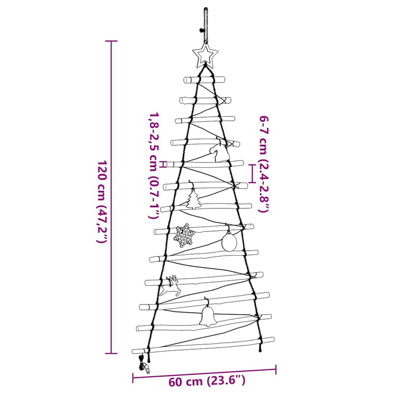 vidaXL Karácsonyfa 50 LED-del Természetes 120 cm tömör kőrisfa