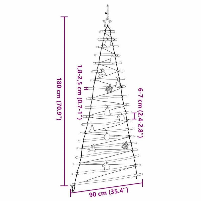 vidaXL Karácsonyfa 100 LED-del Természetes 180 cm tömör kőrisfa